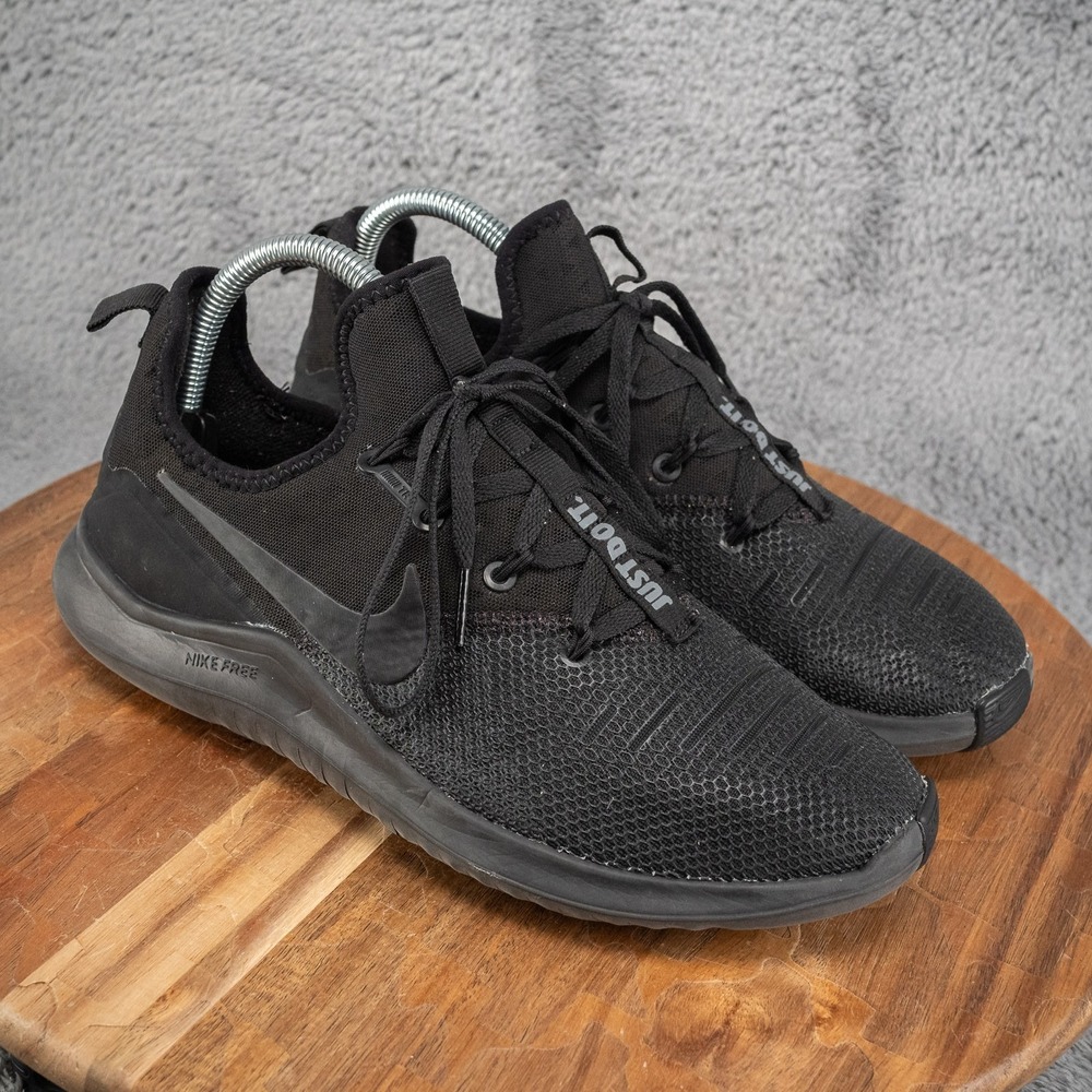 Nike Free TR 8 Womens 8.5 Triple Black Athletic Running Shoes 942888-002